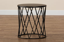 Load image into Gallery viewer, Baxton Studio Finnick Modern Industrial Antique Black finished Metal End Table
