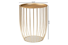 Load image into Gallery viewer, Baxton Studio Mabon Modern and Contemporary Gold Finished Metal End Table
