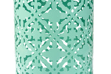 Load image into Gallery viewer, Baxton Studio Jamila Modern and Contemporary Aqua Finished metal Outdoor Side Table
