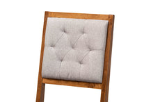 Load image into Gallery viewer, Baxton Studio Gideon Modern and Contemporary Grey Fabric Upholstered and Walnut Brown Finished Wood 2-Piece Dining Chair Set
