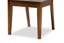 Load image into Gallery viewer, Baxton Studio Gideon Modern and Contemporary Grey Fabric Upholstered and Walnut Brown Finished Wood 2-Piece Dining Chair Set
