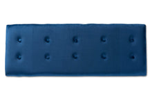 Load image into Gallery viewer, Baxton Studio Caine Modern and Contemporary Navy Blue Velvet Fabric Upholstered and Dark Brown Finished Wood Storage Bench
