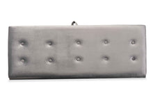 Load image into Gallery viewer, Baxton Studio Caine Modern and Contemporary Grey Velvet Fabric Upholstered and Dark Brown Finished Wood Storage Bench
