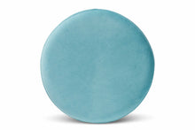 Load image into Gallery viewer, Baxton Studio Chaela Contemporary Glam and Luxe Sky Blue Velvet Fabric Upholstered and Gold Finished Metal Ottoman
