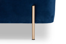 Load image into Gallery viewer, Baxton Studio Rockwell Contemporary Glam and Luxe Navy Blue Velvet Fabric Upholstered and Gold Finished Metal Storage Bench
