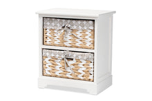 Load image into Gallery viewer, Baxton Studio Rianne Modern Transitional White Finished Wood 2-Basket Storage Unit

