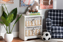Load image into Gallery viewer, Baxton Studio Rianne Modern Transitional White Finished Wood 2-Basket Storage Unit
