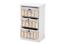 Load image into Gallery viewer, Baxton Studio Rianne Modern Transitional White Finished Wood 3-Basket Storage Unit
