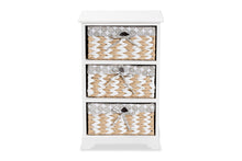 Load image into Gallery viewer, Baxton Studio Rianne Modern Transitional White Finished Wood 3-Basket Storage Unit
