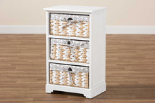 Load image into Gallery viewer, Baxton Studio Rianne Modern Transitional White Finished Wood 3-Basket Storage Unit
