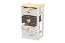 Load image into Gallery viewer, Baxton Studio Diella Modern and Contemporary Multi-Colored Wood 2-Drawer Storage Unit with Basket
