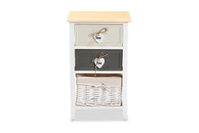 Load image into Gallery viewer, Baxton Studio Diella Modern and Contemporary Multi-Colored Wood 2-Drawer Storage Unit with Basket
