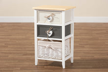 Load image into Gallery viewer, Baxton Studio Diella Modern and Contemporary Multi-Colored Wood 2-Drawer Storage Unit with Basket
