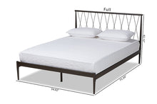 Load image into Gallery viewer, Baxton Studio Nano Modern and Contemporary Black Finished Metal Queen Size Platform Bed
