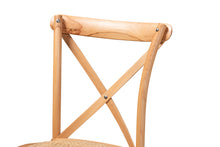Load image into Gallery viewer, Baxton Studio Tartan Mid-Century Modern Brown Woven Rattan and Wood 2-Piece Dining Chair Set
