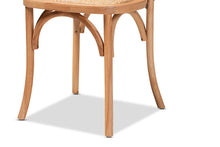 Load image into Gallery viewer, Baxton Studio Tartan Mid-Century Modern Brown Woven Rattan and Wood 2-Piece Dining Chair Set
