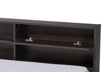 Load image into Gallery viewer, Baxton Studio Faraday Modern and Contemporary Dark Brown Finished Wood Twin Size Platform Storage Corner Bed
