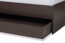 Load image into Gallery viewer, Baxton Studio Faraday Modern and Contemporary Dark Brown Finished Wood Twin Size Platform Storage Corner Bed

