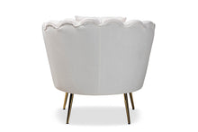Load image into Gallery viewer, Baxton Studio Garson Glam and Luxe Beige Velvet Fabric Upholstered and Gold Metal Finished Accent Chair
