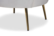 Load image into Gallery viewer, Baxton Studio Garson Glam and Luxe Beige Velvet Fabric Upholstered and Gold Metal Finished Accent Chair
