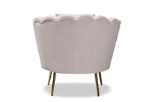 Load image into Gallery viewer, Baxton Studio Garson Glam and Luxe Blush Pink Velvet Fabric Upholstered and Gold Metal Finished Accent Chair
