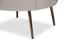 Load image into Gallery viewer, Baxton Studio Garson Glam and Luxe Blush Pink Velvet Fabric Upholstered and Gold Metal Finished Accent Chair
