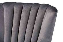 Load image into Gallery viewer, Baxton Studio Relena Classic and Traditional Grey Velvet Fabric Upholstered and Dark Brown Finished Wood Armchair
