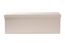 Load image into Gallery viewer, Baxton Studio Haide Modern and Contemporary Beige Fabric Upholstered Storage Ottoman
