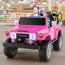 Load image into Gallery viewer, 12V 2-Seat Licensed Kids Ride On Toyota FJ40 Car with 2.4G Remote Control-Pink
