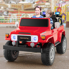 Load image into Gallery viewer, 12V 2-Seat Licensed Kids Ride On Toyota FJ40 Car with 2.4G Remote Control-Red
