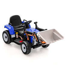 Load image into Gallery viewer, 12V Battery Powered Kids Ride on Excavator with Adjustable Arm and Bucket-Blue
