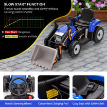 Load image into Gallery viewer, 12V Battery Powered Kids Ride on Excavator with Adjustable Arm and Bucket-Blue
