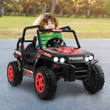 Load image into Gallery viewer, 12V Kids UTV Ride on Car with 2.4G Remote Control Music and LED Lights-Red
