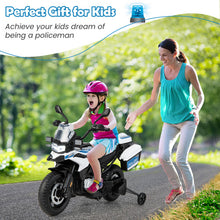 Load image into Gallery viewer, 12V BMW Kids Ride On Police Motorcycle with Light and Music-White
