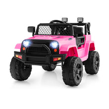 Load image into Gallery viewer, 12V Kids Ride On Truck with Remote Control and Headlights-Pink
