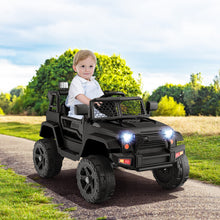 Load image into Gallery viewer, 12V Kids Ride On Truck with Remote Control and Headlights-Black
