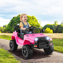 Load image into Gallery viewer, 12V Kids Ride On Truck with Remote Control and Headlights-Pink
