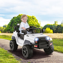 Load image into Gallery viewer, 12V Kids Ride On Truck with Remote Control and Headlights-White
