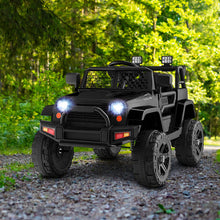 Load image into Gallery viewer, 12V Kids Ride On Truck with Remote Control and Headlights-Black
