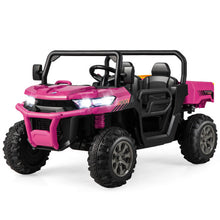 Load image into Gallery viewer, 2-Seater Kids Ride On Dump Truck with Dump Bed and Shovel-Pink
