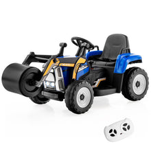 Load image into Gallery viewer, 12V Kids Ride on Road Roller with 2.4G Remote Control-Blue
