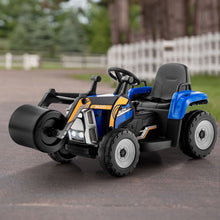 Load image into Gallery viewer, 12V Kids Ride on Road Roller with 2.4G Remote Control-Blue
