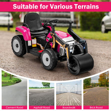 Load image into Gallery viewer, 12V Kids Ride on Road Roller with 2.4G Remote Control-Pink
