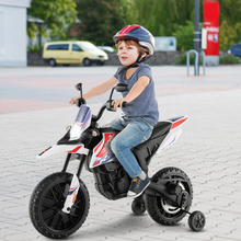 Load image into Gallery viewer, Aprilia Licensed Kids Ride On Motorcycle with 2 Training Wheels-White
