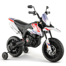 Load image into Gallery viewer, Aprilia Licensed Kids Ride On Motorcycle with 2 Training Wheels-White
