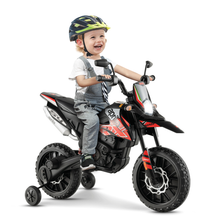 Load image into Gallery viewer, Aprilia Licensed Kids Ride On Motorcycle with 2 Training Wheels-Red
