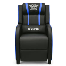 Load image into Gallery viewer, Massage Racing Gaming Single Recliner Chair-Blue
