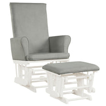 Load image into Gallery viewer, Baby Nursery Relax Rocker Rocking Chair Glider &amp; Ottoman Set-Gray
