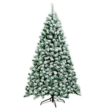 Load image into Gallery viewer, 6 Feet Pre-Lit Premium Snow Flocked Hinged Artificial Christmas Tree
