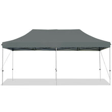 Load image into Gallery viewer, 10 x 20 Feet Adjustable Folding Heavy Duty Sun Shelter with Carrying Bag-Gray
